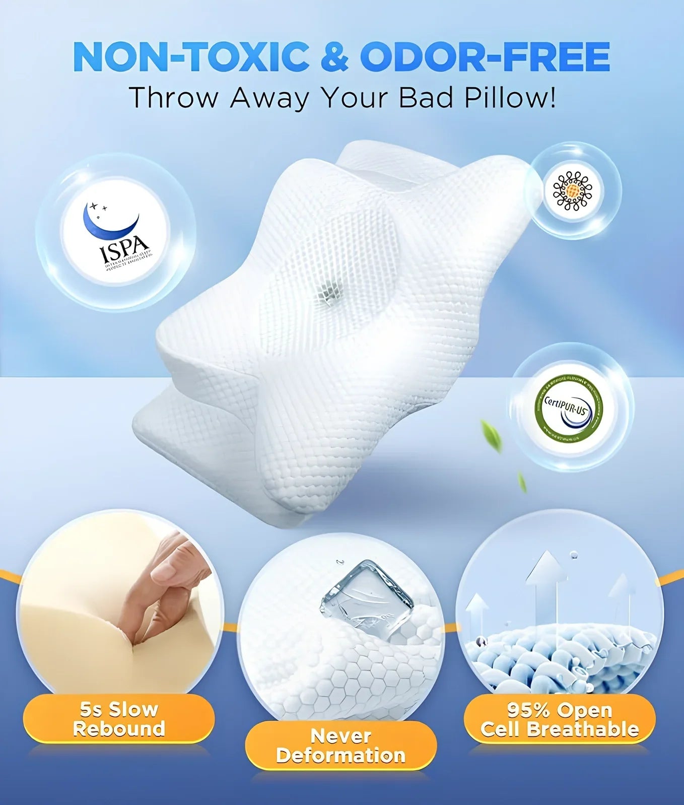 ZENORF® Memory Foam Neck Pillow